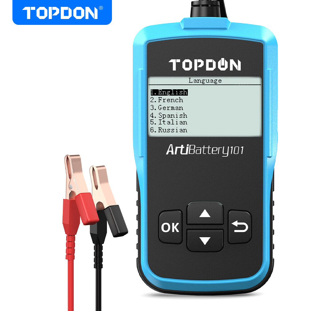 Probador de batería automóvil carga 12/24 V 100-2000 CCA Digital Analizador
