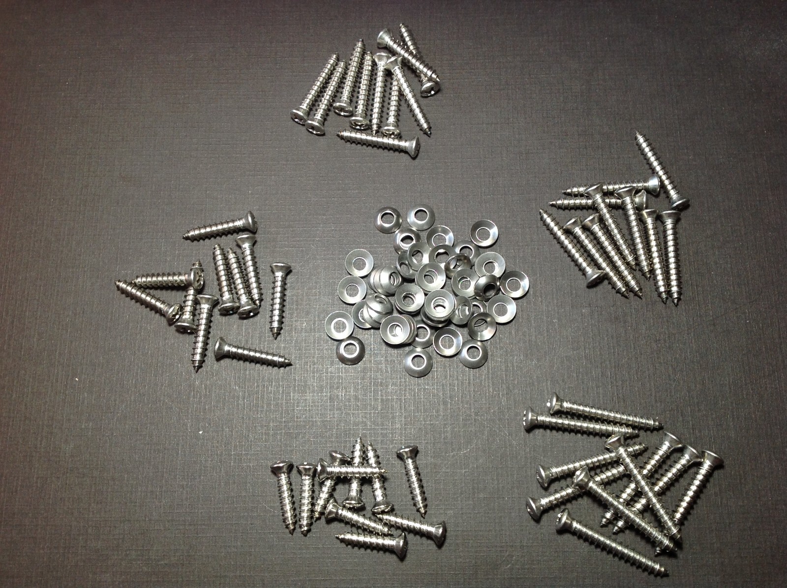 50pc #8 w/#6 phillips oval head trim screws countersunk flush washers stainless