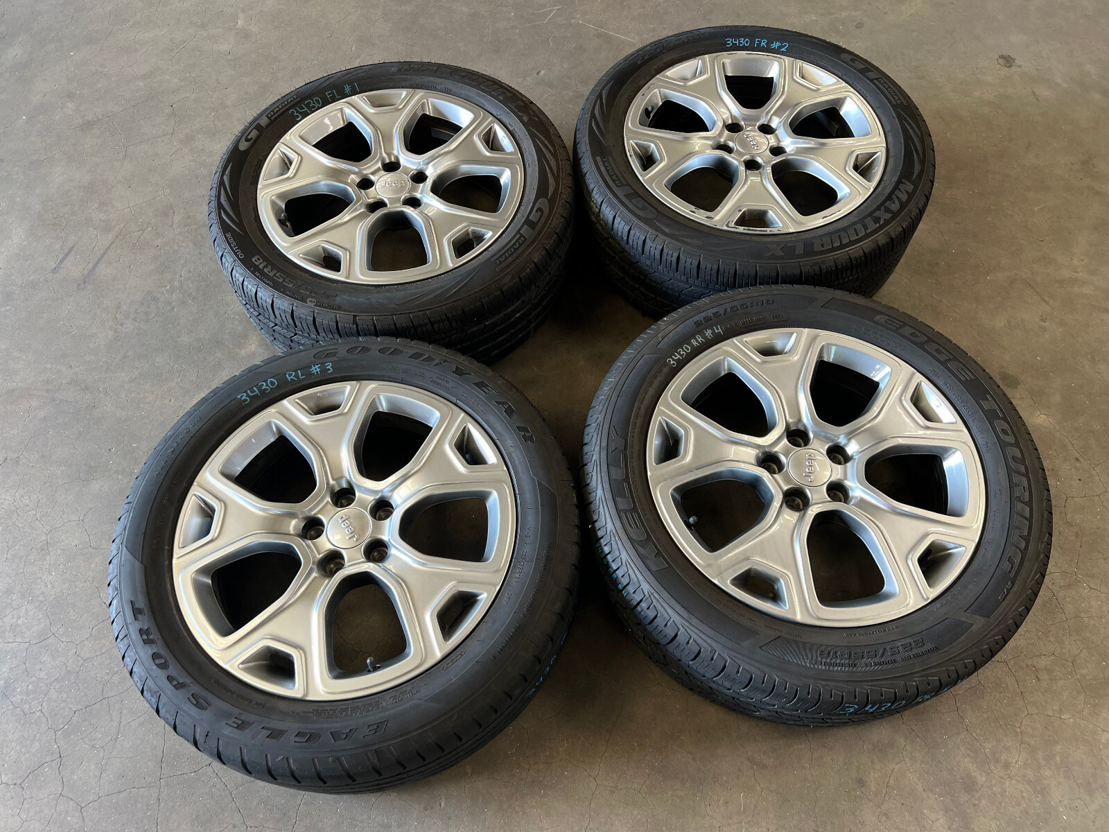 19-21 JEEP RENEGADE 18” INCH WHEEL RIM 225/55R18 WHEEL RIM SET, OEM LOT3430