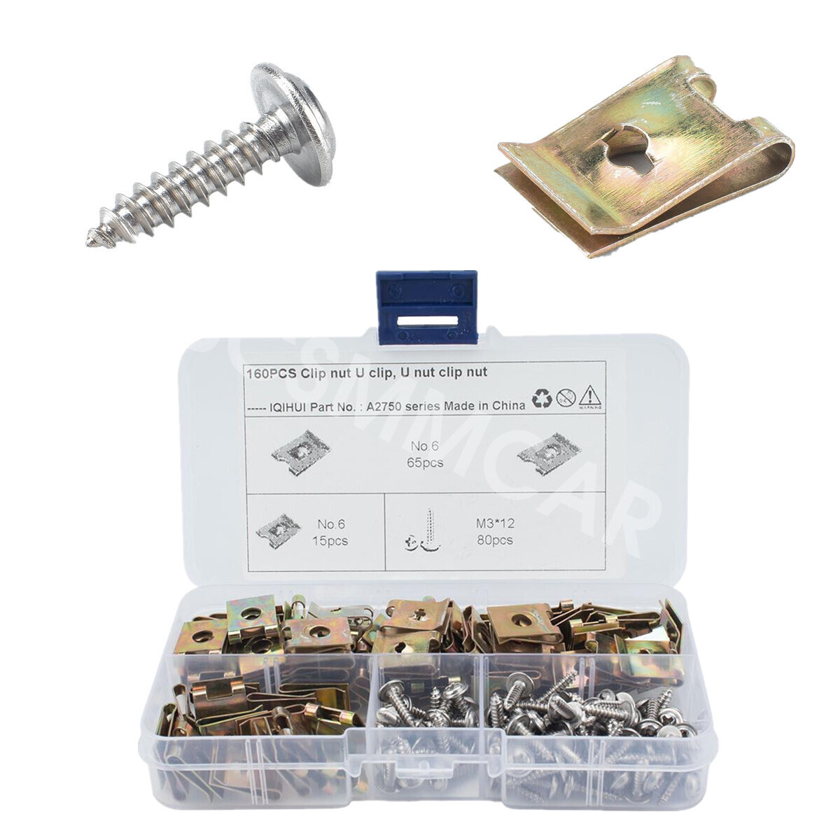 Speed Fasteners U Nuts Self Tapping Screw Spire U Clips For Car Interior Panels