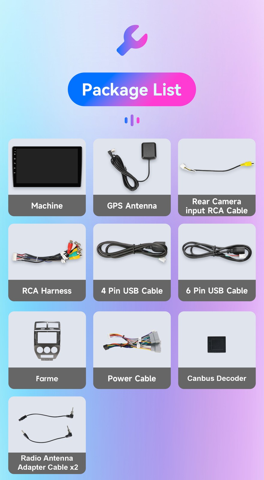 4GB+64GB Car Radio Apple CarPlay Touchscreen Navi For Jeep Compass Patriot 07‑09