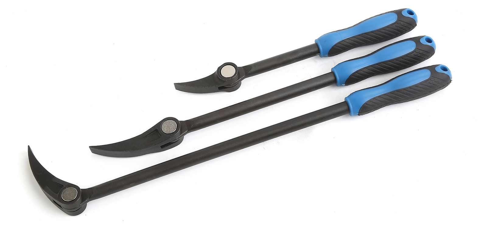 3pc 8″ 12″ 16″ HSS Indexable Pry Bar Set, 11-Position Adjustable Angle Pry Bars