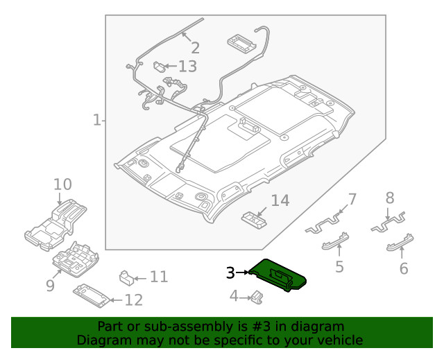 Genuine Mitsubishi Sun-Visor Right-Hand 7620B506HA