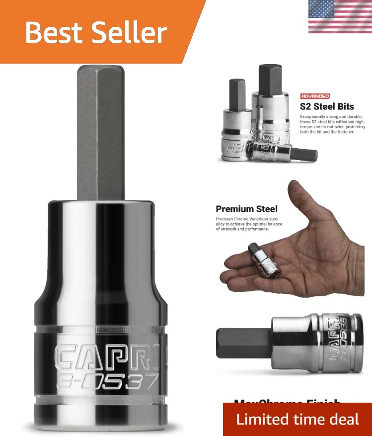 Precision Crafted 6 mm Hex Bit Socket with 3/8-Inch Drive – Meets ASME Standards