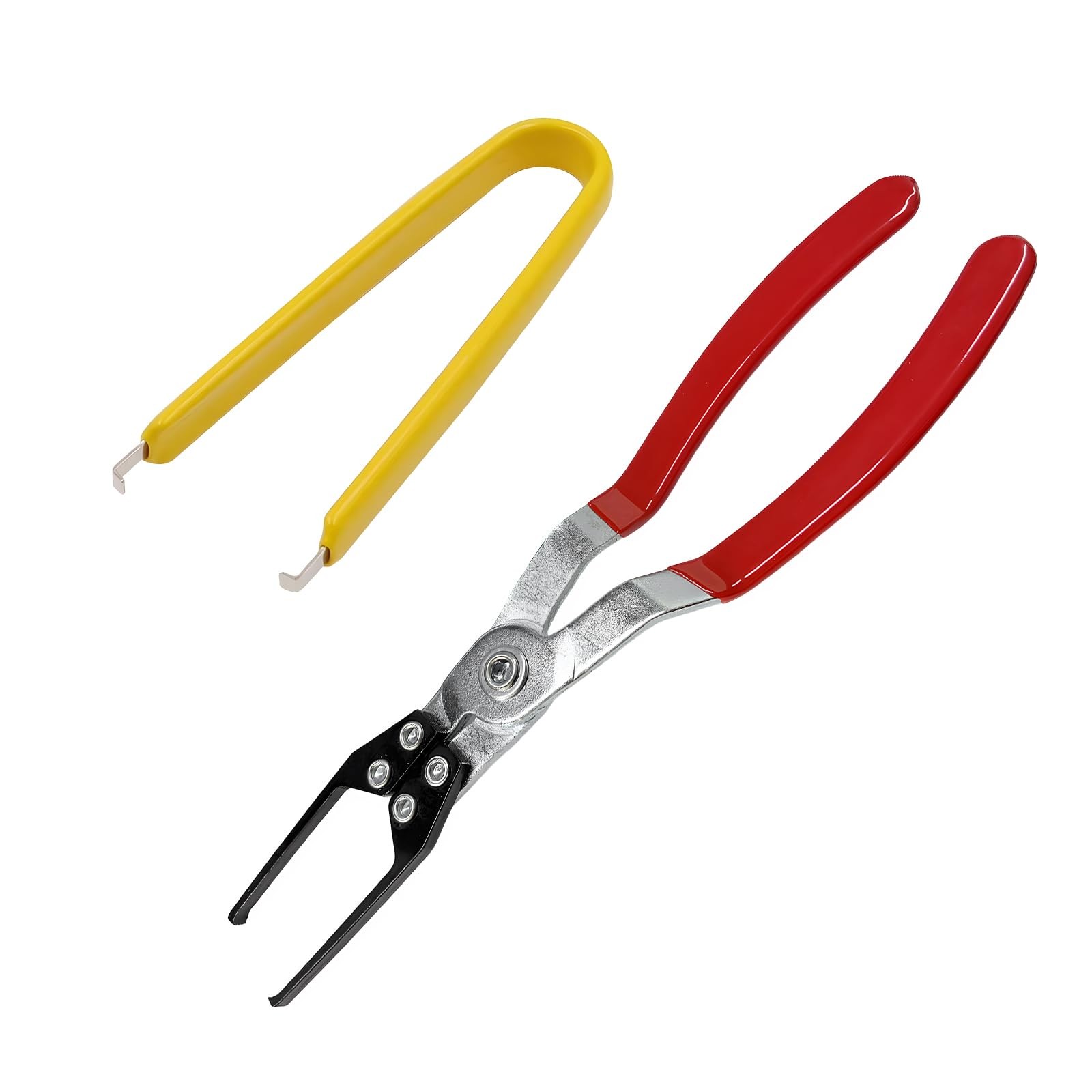 FSTURIOS 2PCS Relay and Fuse Removal Tool, Puller Pliers Red+yellow