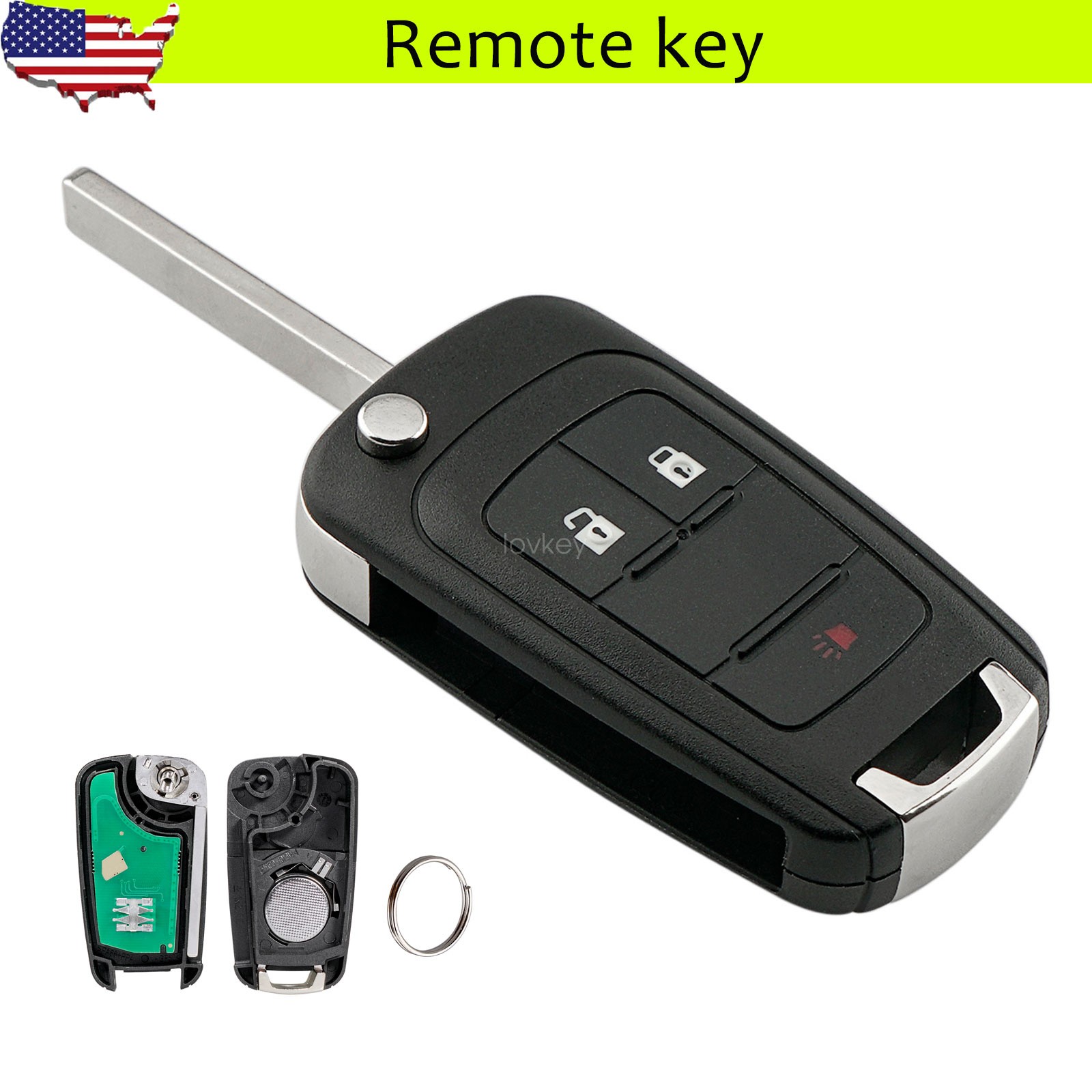 For 2014 2015 2016 2017 2018 Buick Encore Flip Keyless Entry Remote Key Fob 3B
