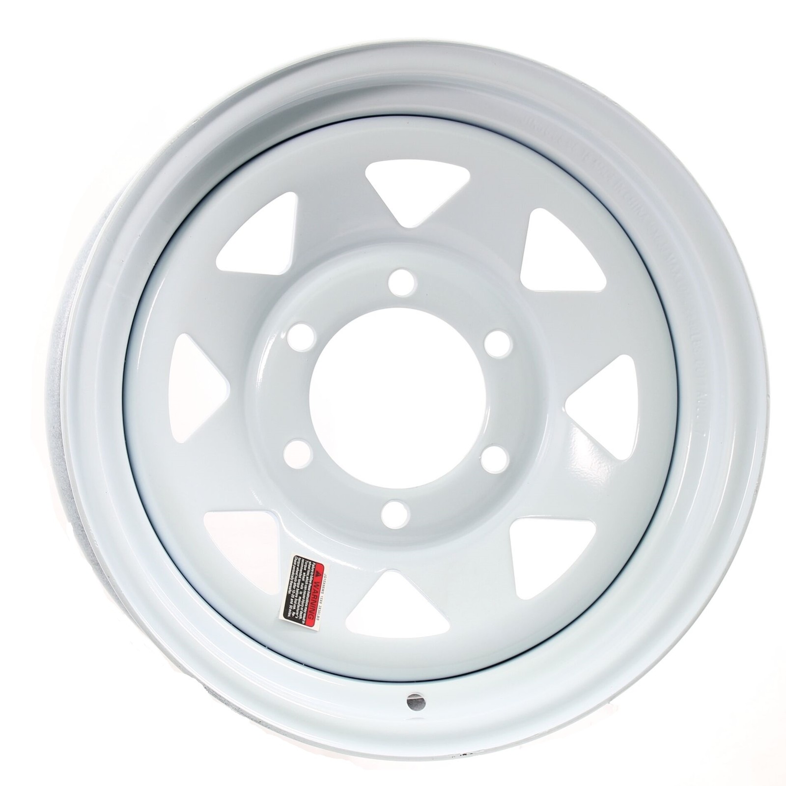 eCustomrim Trailer Rim 15X6 15 in. White Spoke Wheel 6 Lug On 5.5 Center