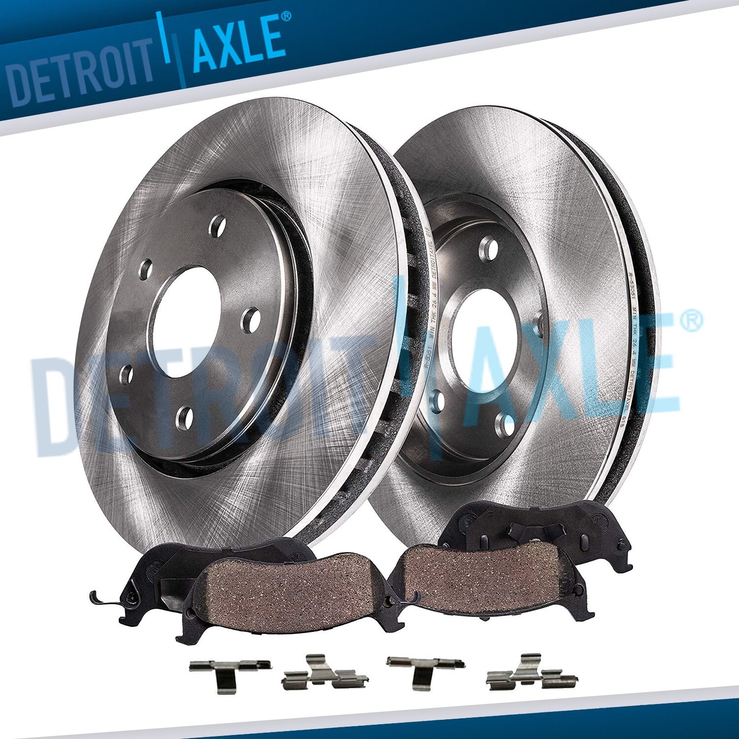 352mm REAR Disc Rotors + Ceramic Brake Pads for 2005-2009 Dodge RAM 1500 Durango