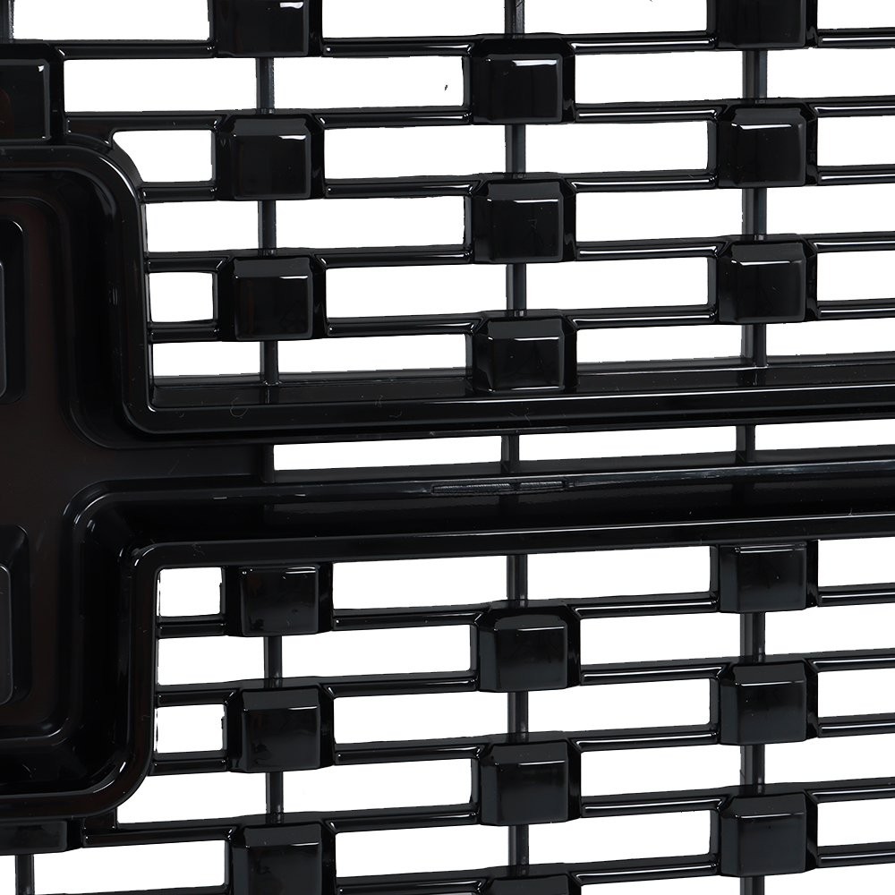 Front Upper Grille Gloss Black For GMC Sierra 2500HD 3500HD Denali 2015-2019