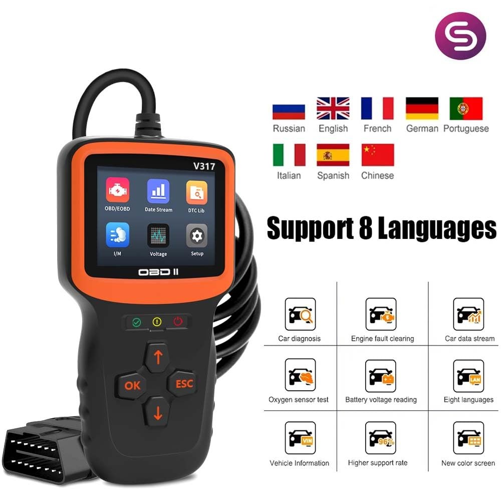 Full OBD2 Engine Diagnostic Scanner EVAP Tester Code Reader VIN Live Data Stream