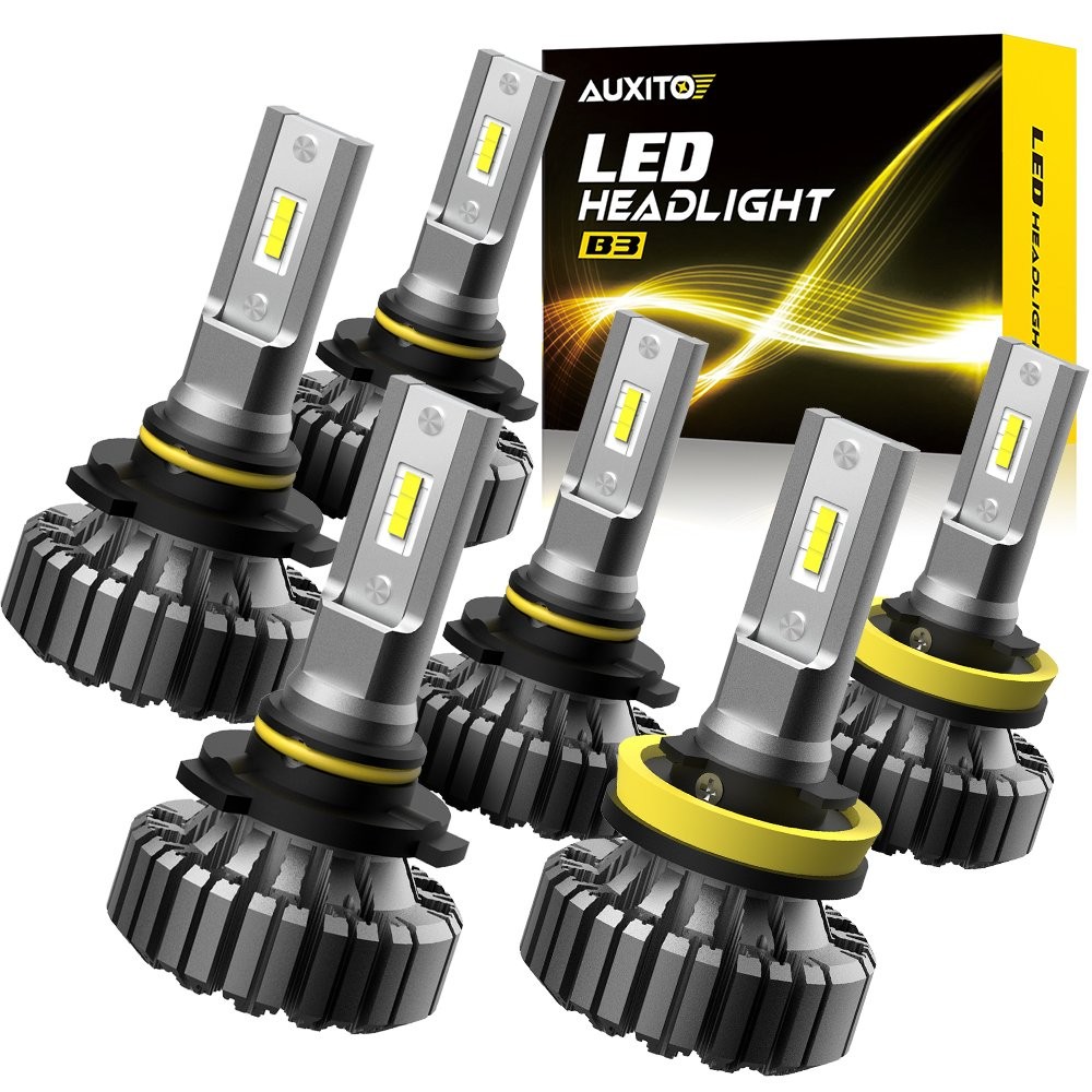 AUXITO 120000LM 6000K White 9005 9006 H11 High Low beam LED Headlight Head Lamps