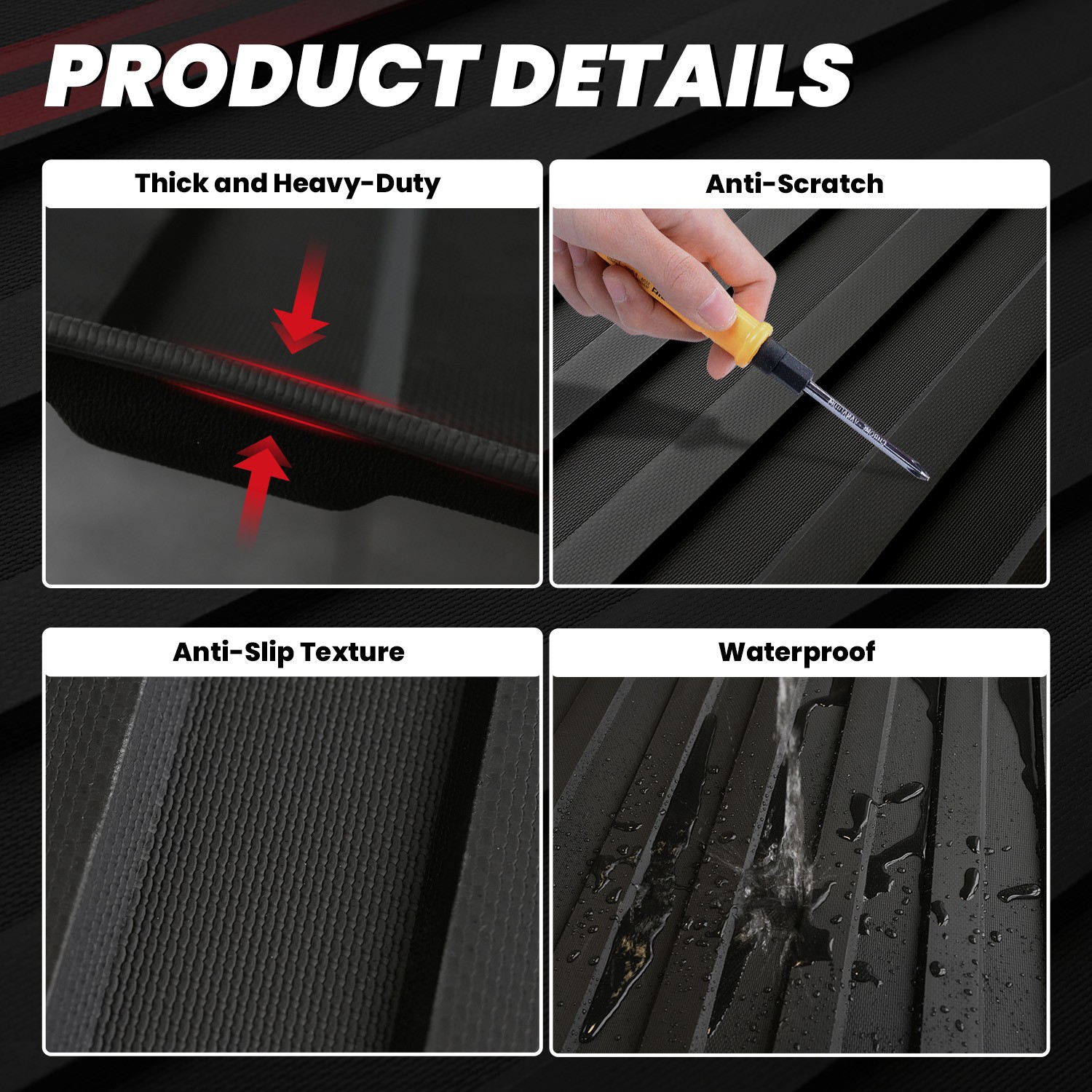LASFIT 6 Ft Truck Bed Mat for Nissan Frontier 2022-2026 Bed Liner All Weather