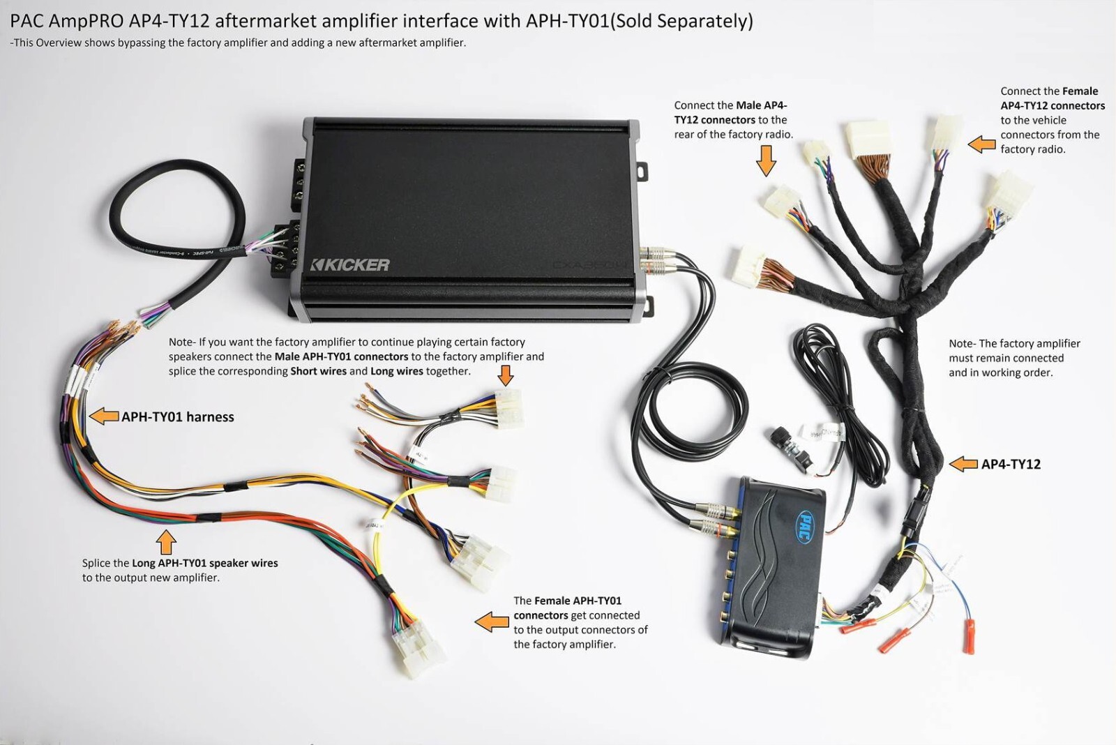 PAC AP4-TY12 Amplifier Integration Interface for 2012-2019 Toyota & Lexus w/JBL