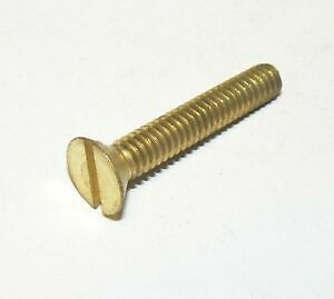 3/8″ -16 x 1 1/4″ BRASS SLOTTED FLAT HEAD MACHINE SCREW BOLT 5PC NEW