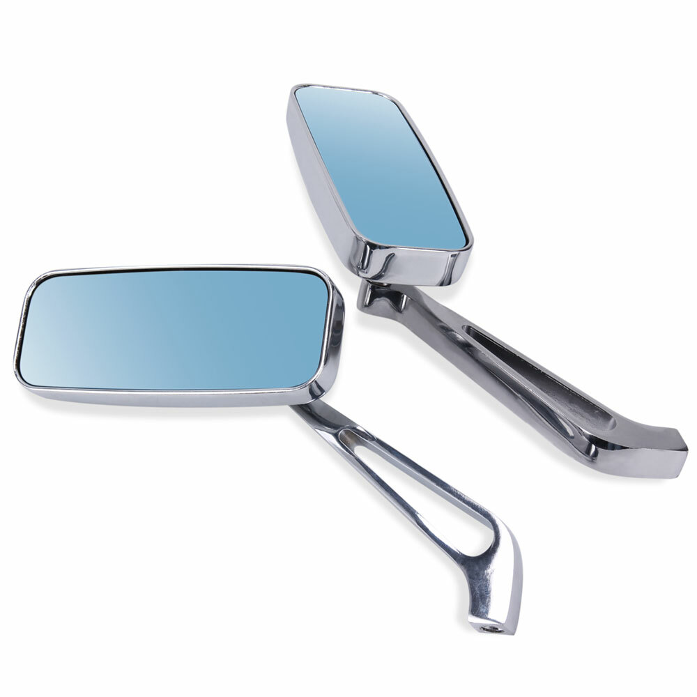 Rectangle Motorcycle Mirrors For Harley Cruiser Bobber Chopper Softail Sportster