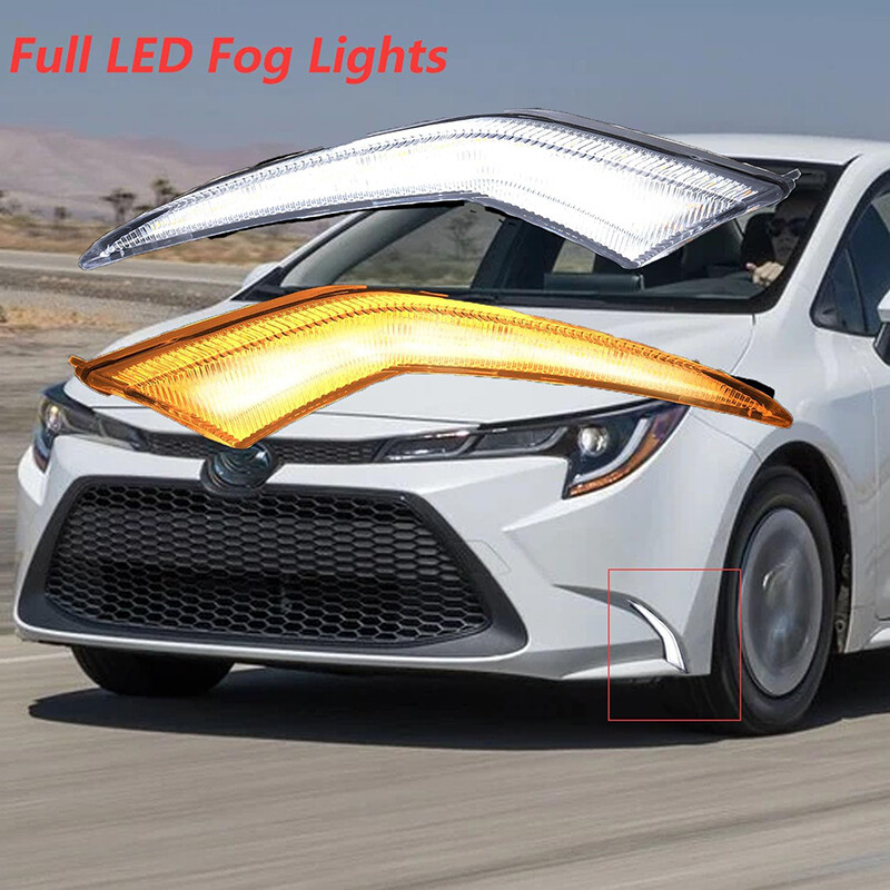 For Toyota Corolla L LE XLE Model 2020-2023 LED Daytime Running Fog Lights DRL