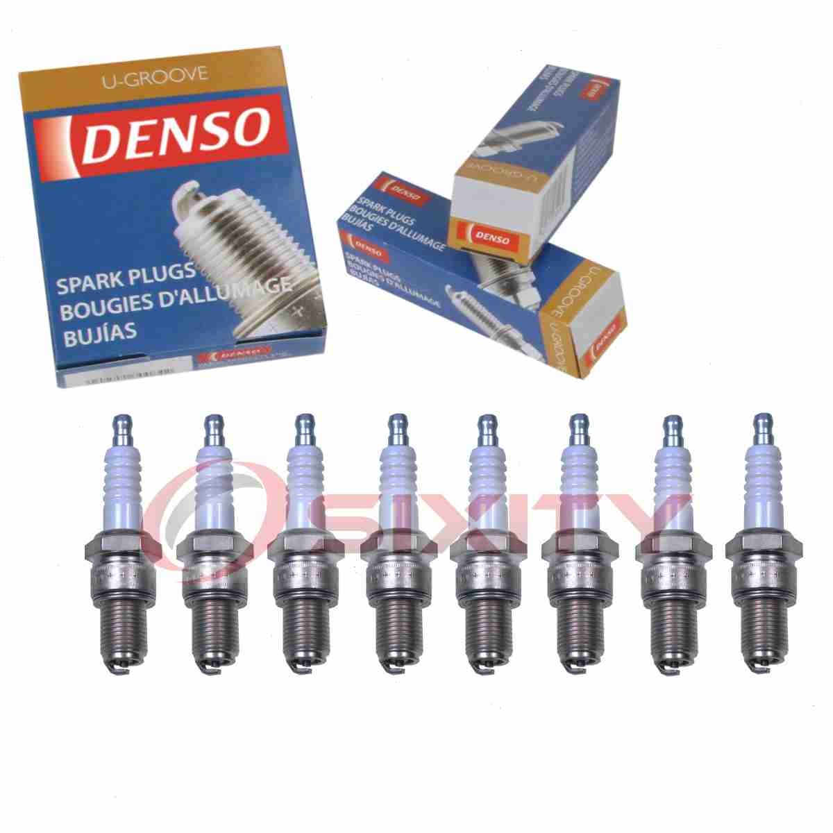 8 pc DENSO 4033 Standard U-Groove Spark Plugs for W24ESR-U 999 170 128 90 gp
