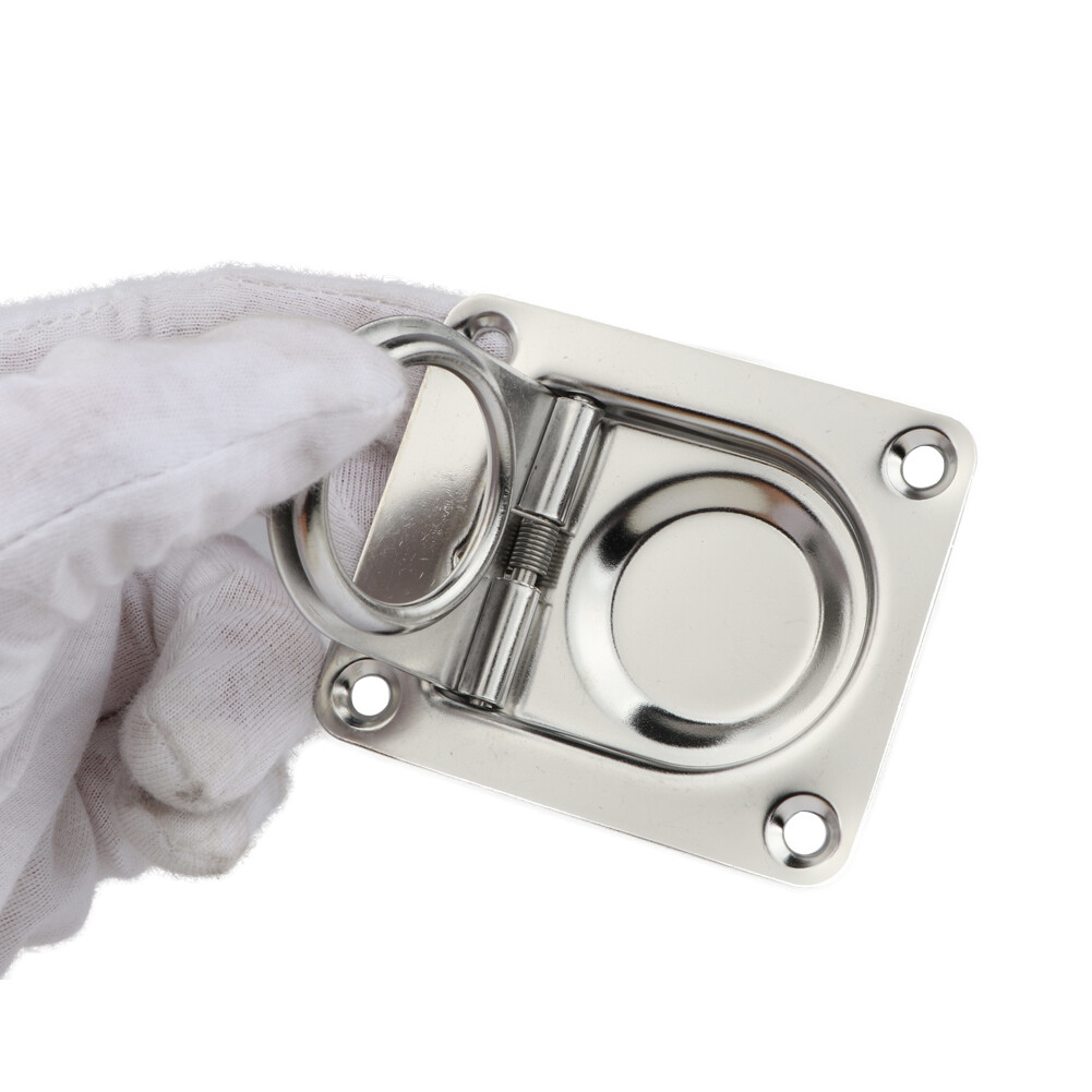 2X Stainless Steel Pull Ring Handle Latch 2.5″ Flush Lift Floor Buckle