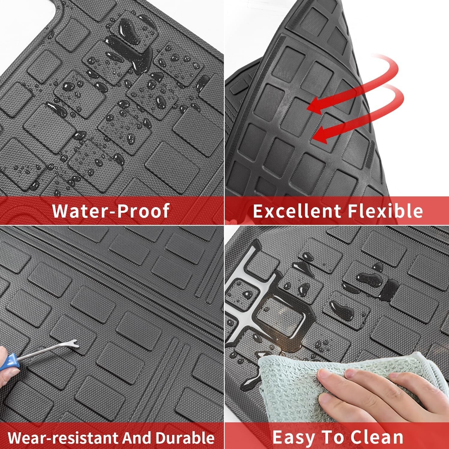 Cargo Liners Backrest Mats Trunk Mat All Weather Mats For 2012-2016 Honda CRV