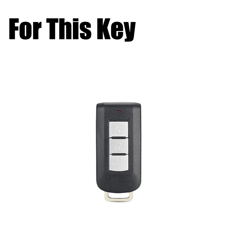 Zinc Alloy Leather Car Key Case Cover For Mitsubishi Outlander Lancer Eclipse
