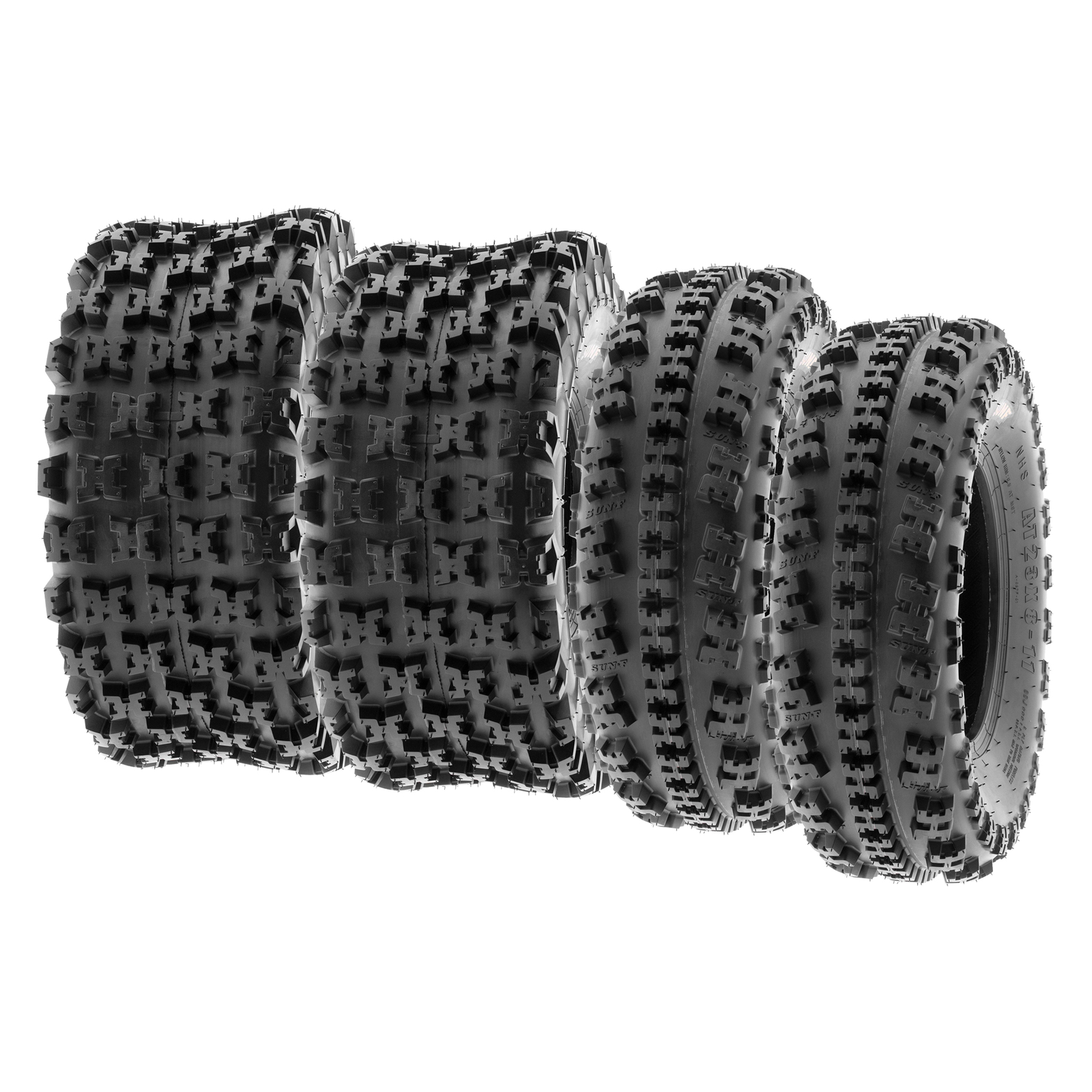 Full Set 4, SunF 21×7-10 21x7x10 & 20×11-9 20x11x9 ATV UTV SxS Tires 6 Ply A027