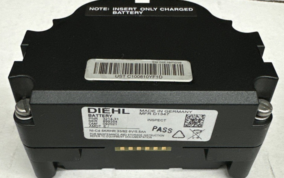 Diehl Battery P/N 3214-31 NEW Ni-Cd 5KRHR 33/62 6v/5.5Ah
