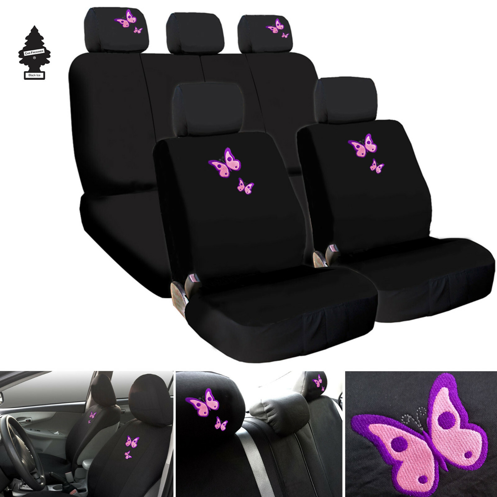For Jeep New Car Truck SUV Seat Covers Butterfly Design Full Set with Gift
