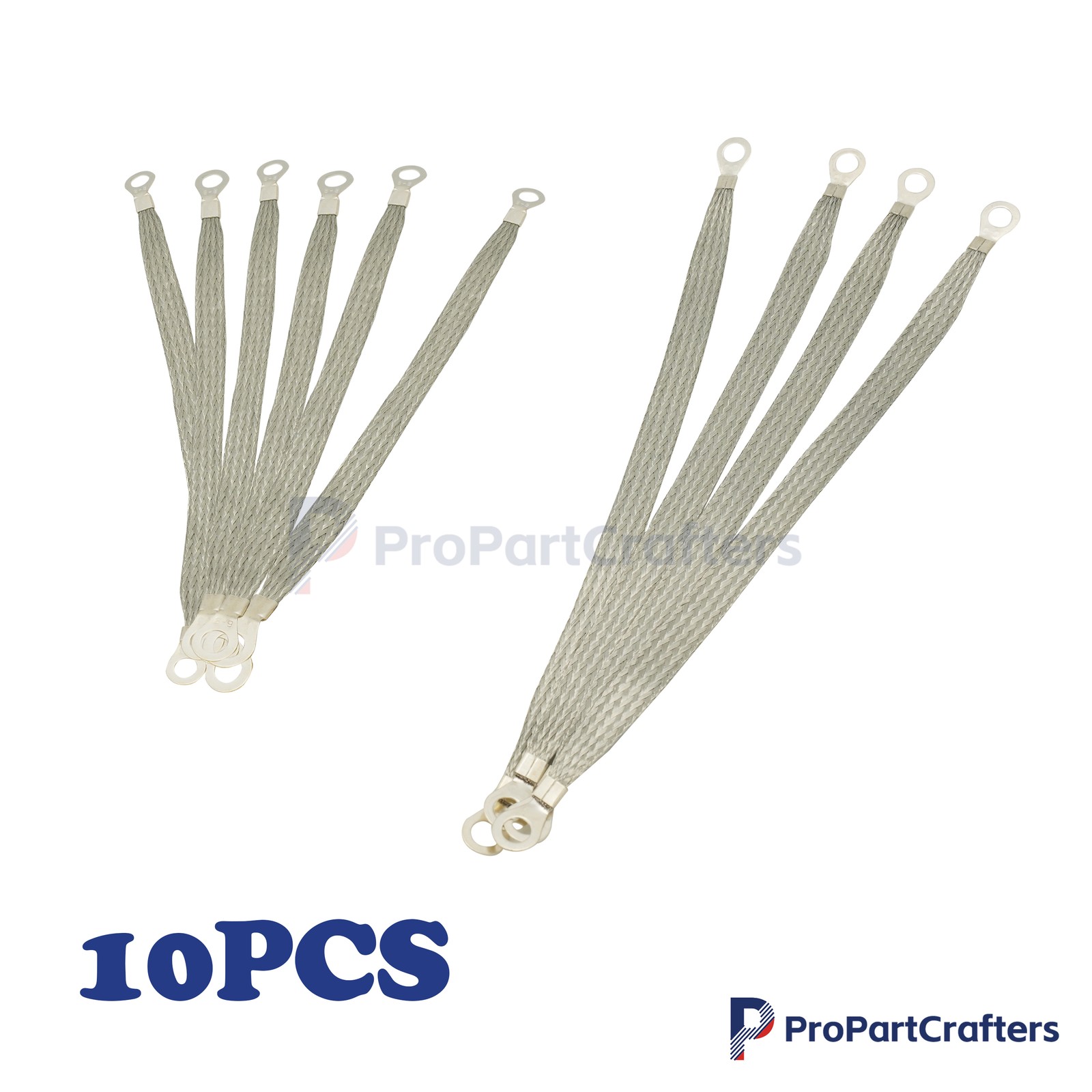 10PCS Tinned Copper Cable Kit Car Truck Firewall Engine Body Engine Ground Strap