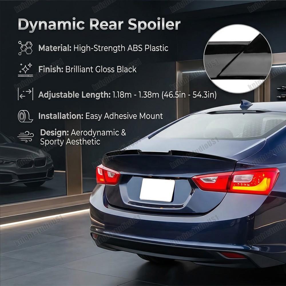 Trunk Spoiler For Kia Forte Optima Sedan Coupe Trimmable Rear Lip Roof Wing