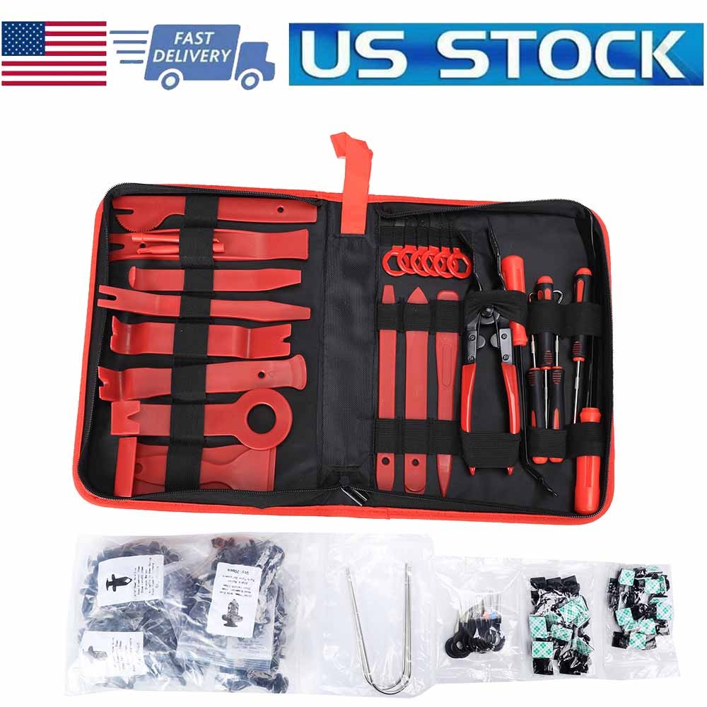200pcs Car Trim Removal Tools Auto Auto Door Panel Dash Radio Body Clip Open Kit