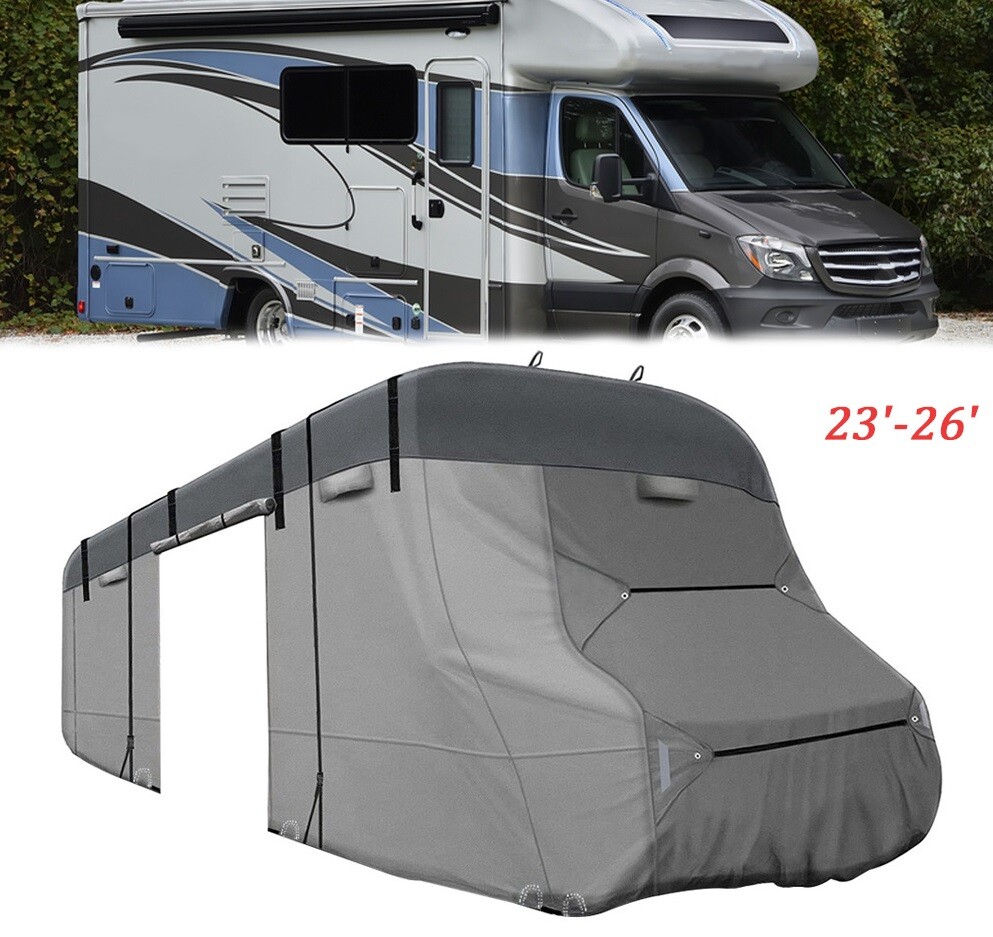 For Class C Motorhome Trailer Camper 23′-26’FT RV Cover Storage Deluxe Anti-UV