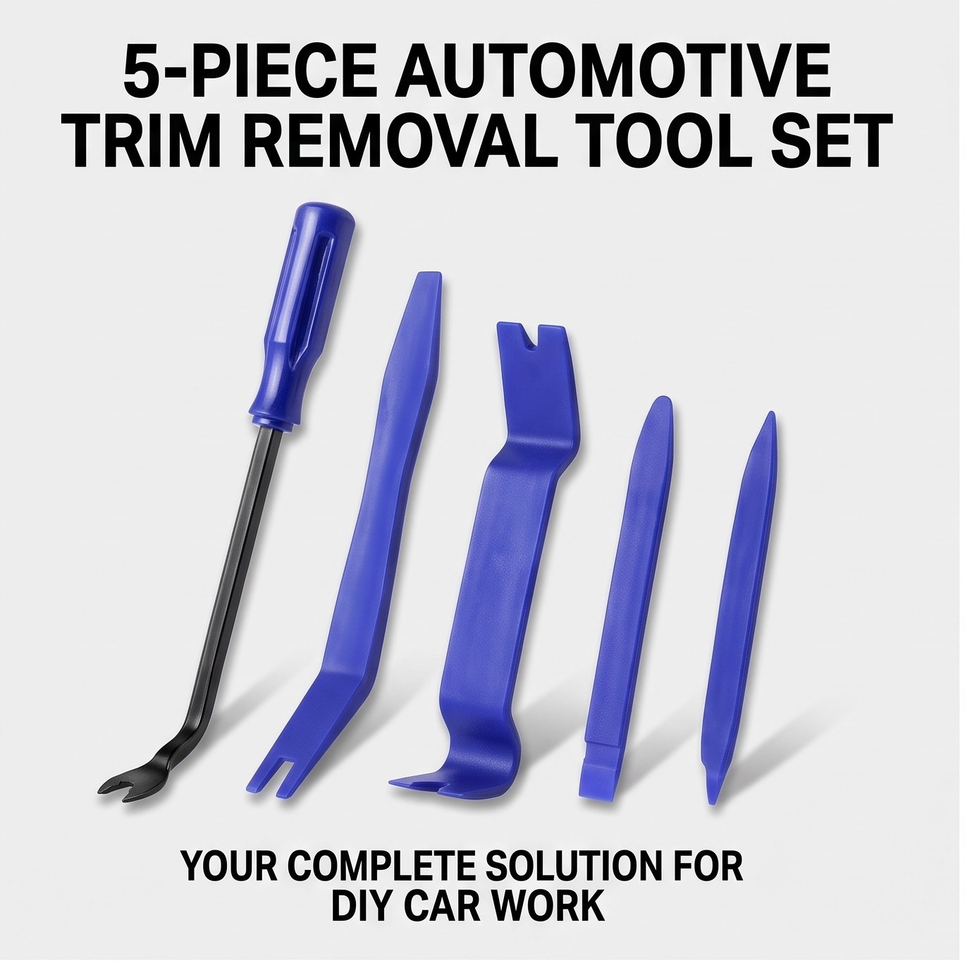 5PCS Car Trim Removal Tool Set Pry Bar Panel Door Audio Interior Clip Kit