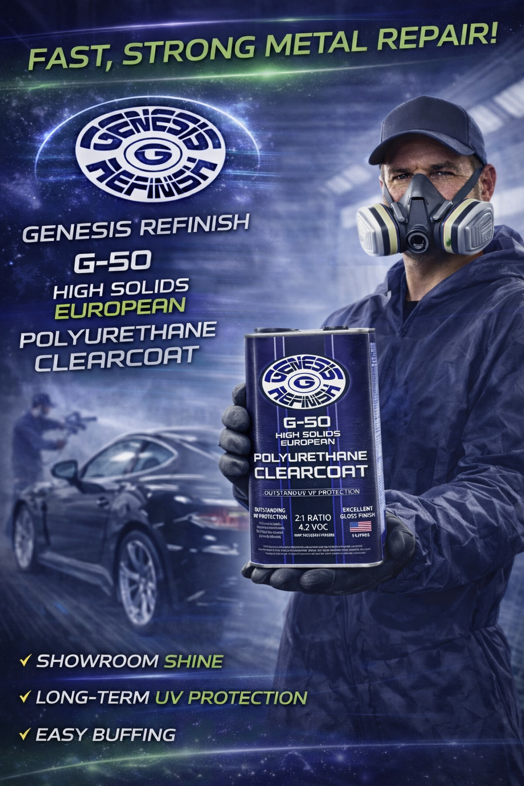Genesis Polyurethane Automotive Clearcoat/Activator 7. 5 L Kit – FREE SHIPPING!