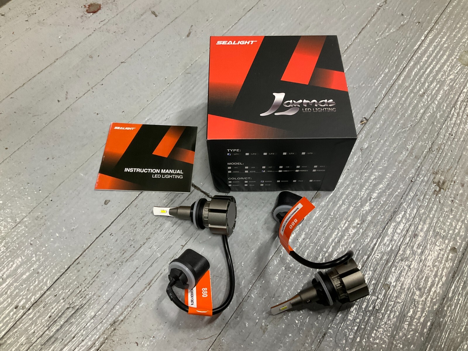 SEALIGHT LF1 880 6000K LED Headlight Bulbs Kit High Low Beam Fanless 2x