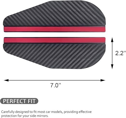 2 Pcs Universal Car Rear View Side Mirror Rain Protector Cover Cap