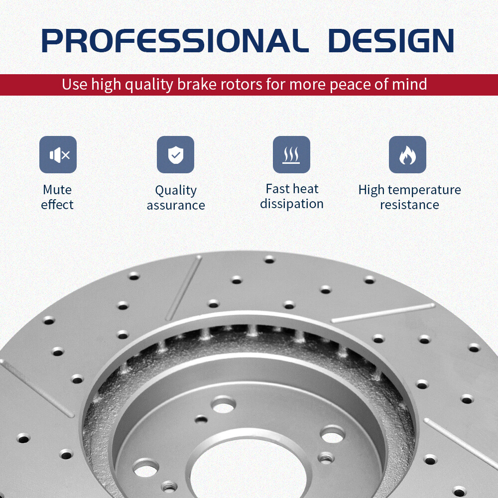 Front Disc Brake Rotors Ceramic Pads Kit For Toyota Sienna Solara 2004 – 2008