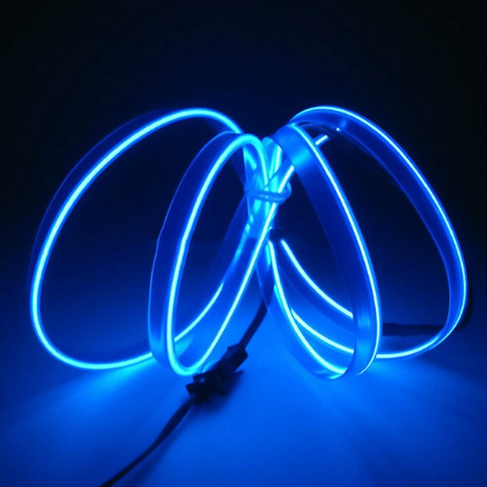 6.6FT LED Blue Car Interior Decor Atmosphere Wire Strip Light Lamp Accessories