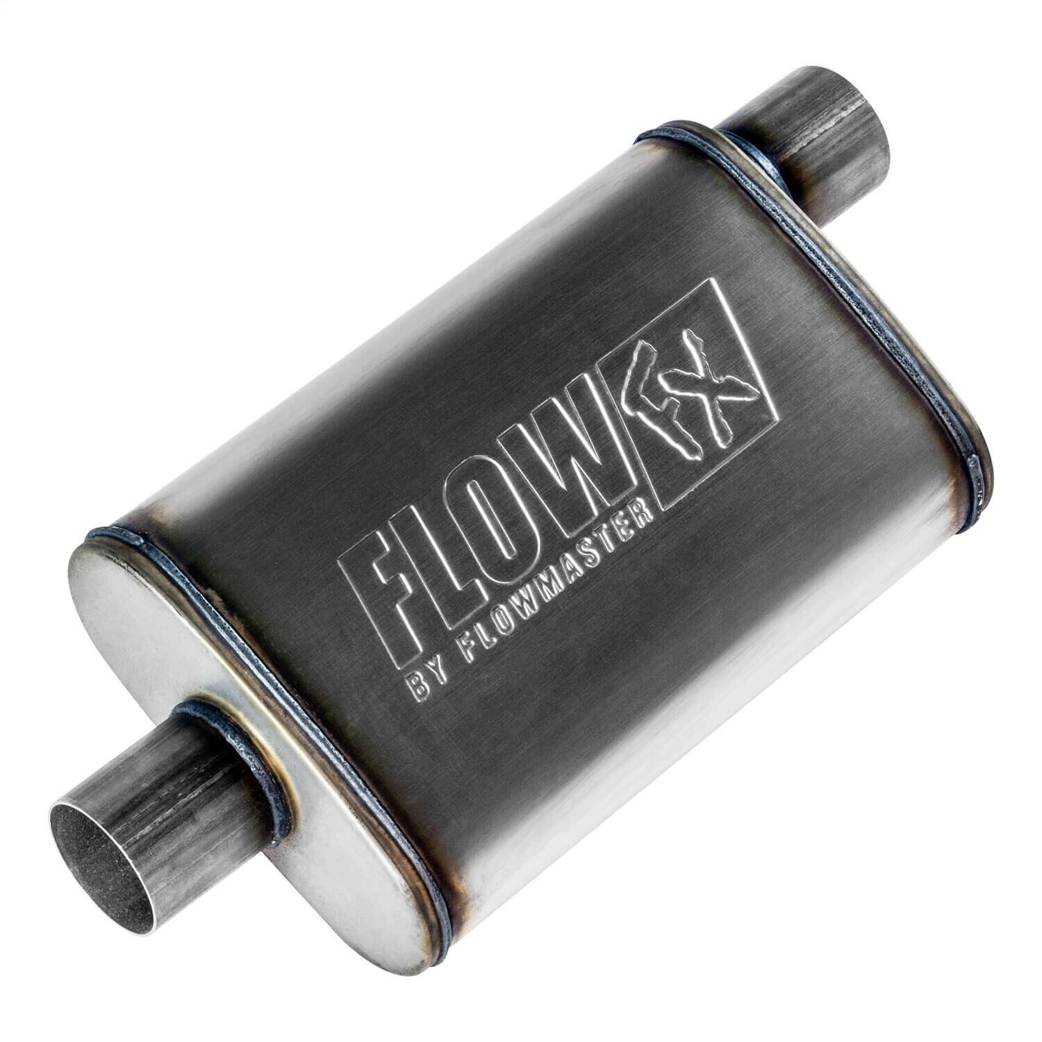 Flowmaster 71226 Flow Fx Moderate Sound Muffler W/2.5″ Offset In/2.5″ Center Out