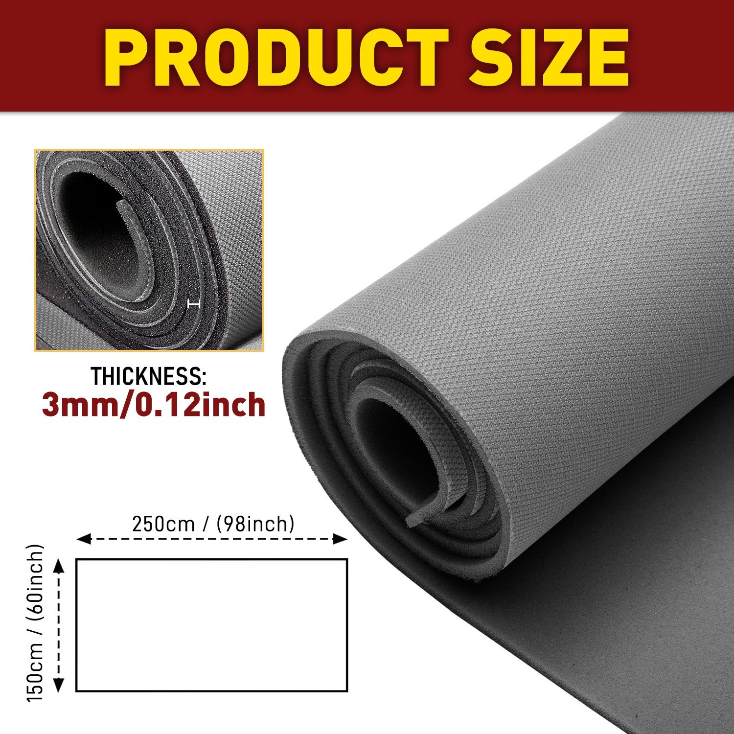 Headliner Fabric Material with Foam Backing for Jeep 84-01 Interior Replacement