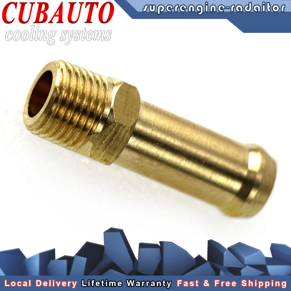 The Aluminum Radiator Overflow Nipple 1/8-27 NPT Fit Plug Brass Conventional