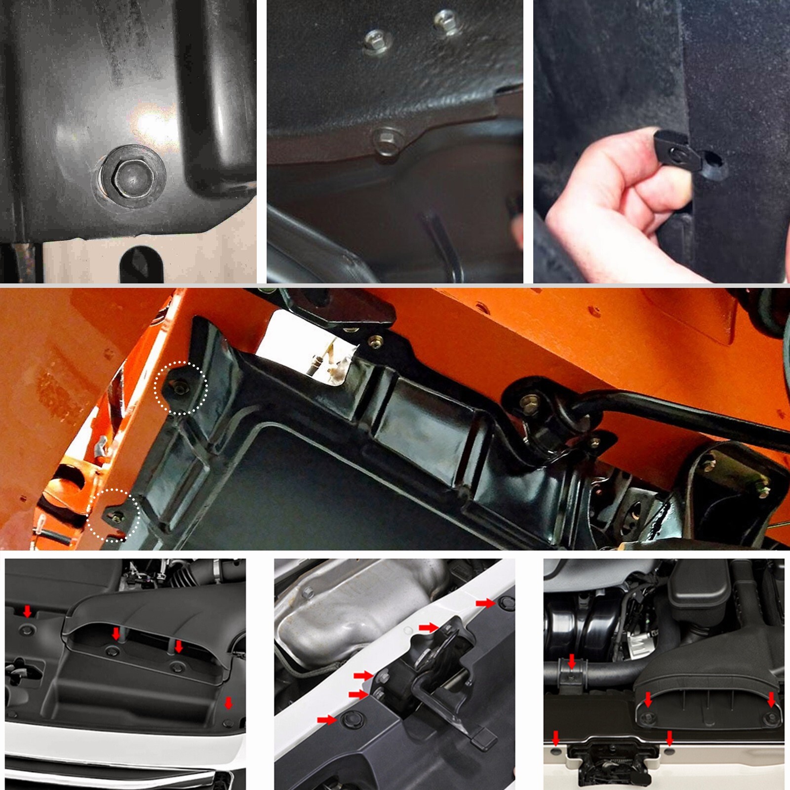 35pcs Engine Under Cover Splash Shield Guard Body Bolt U-nut Clips Fastener New