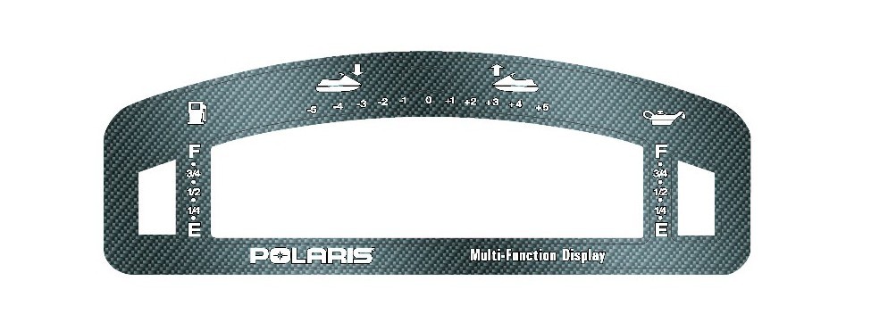 Carbon Fiber Fits Polaris MFD Multi Function Display Gauge Decal SLH SLT