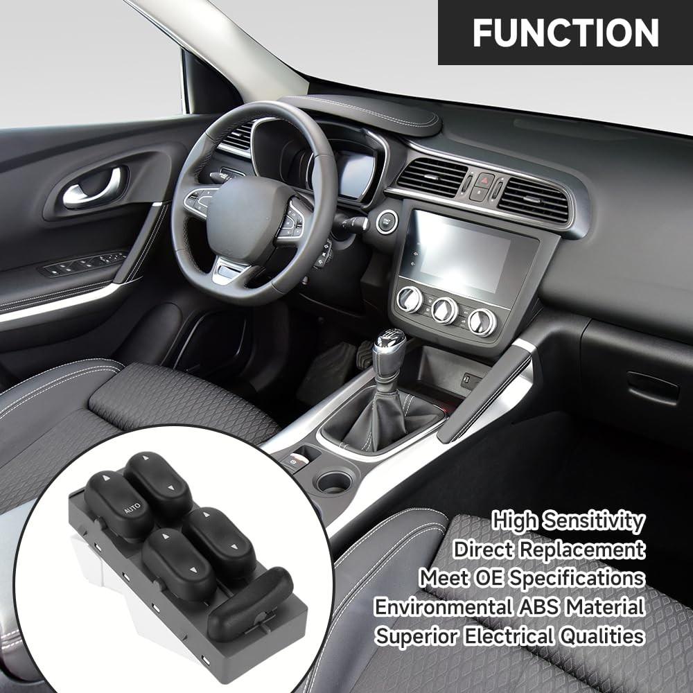 Front Left Driver Side Master Power Window Switch – Compatible for Lincoln Na…
