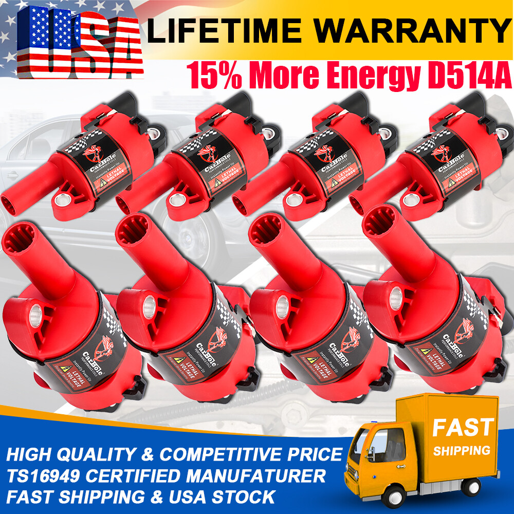 8Pcs Performance BSC1512 D514A Ignition Coils For Chevrolet GMC Cadillac UF414
