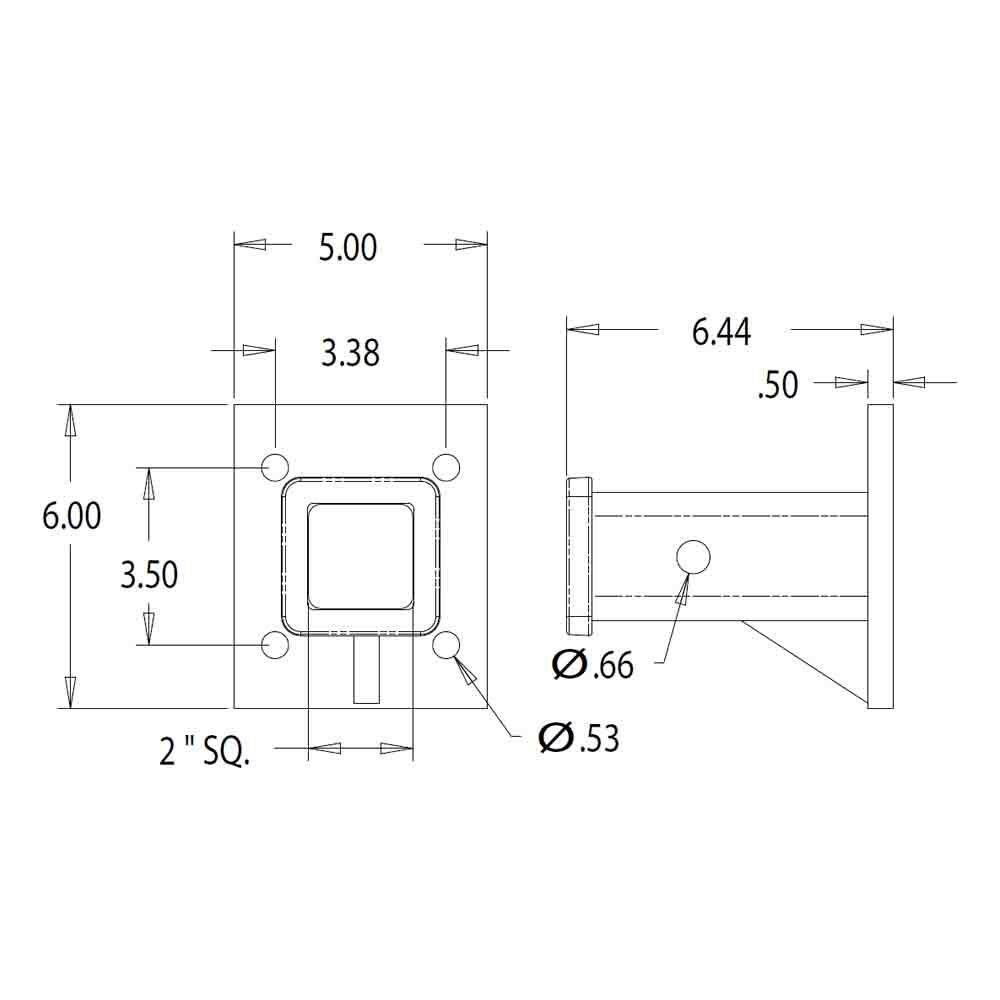 Bolt-On Receiver Tube – 2 Inch – Buyers Products (1804055)