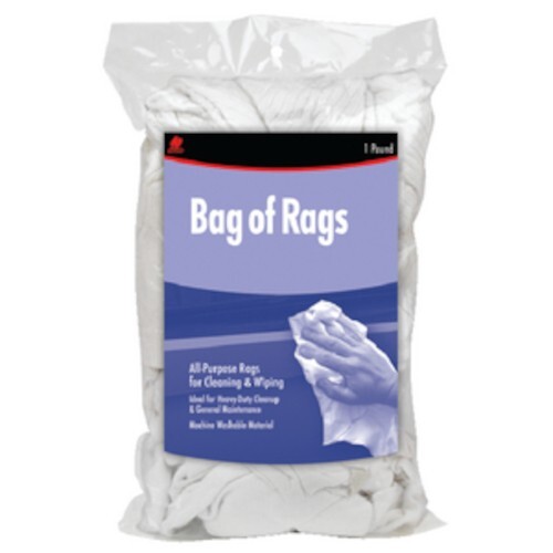 Buffalo 1 lb. Bag of Reclaimed White Sweatshirt Wiping Rags