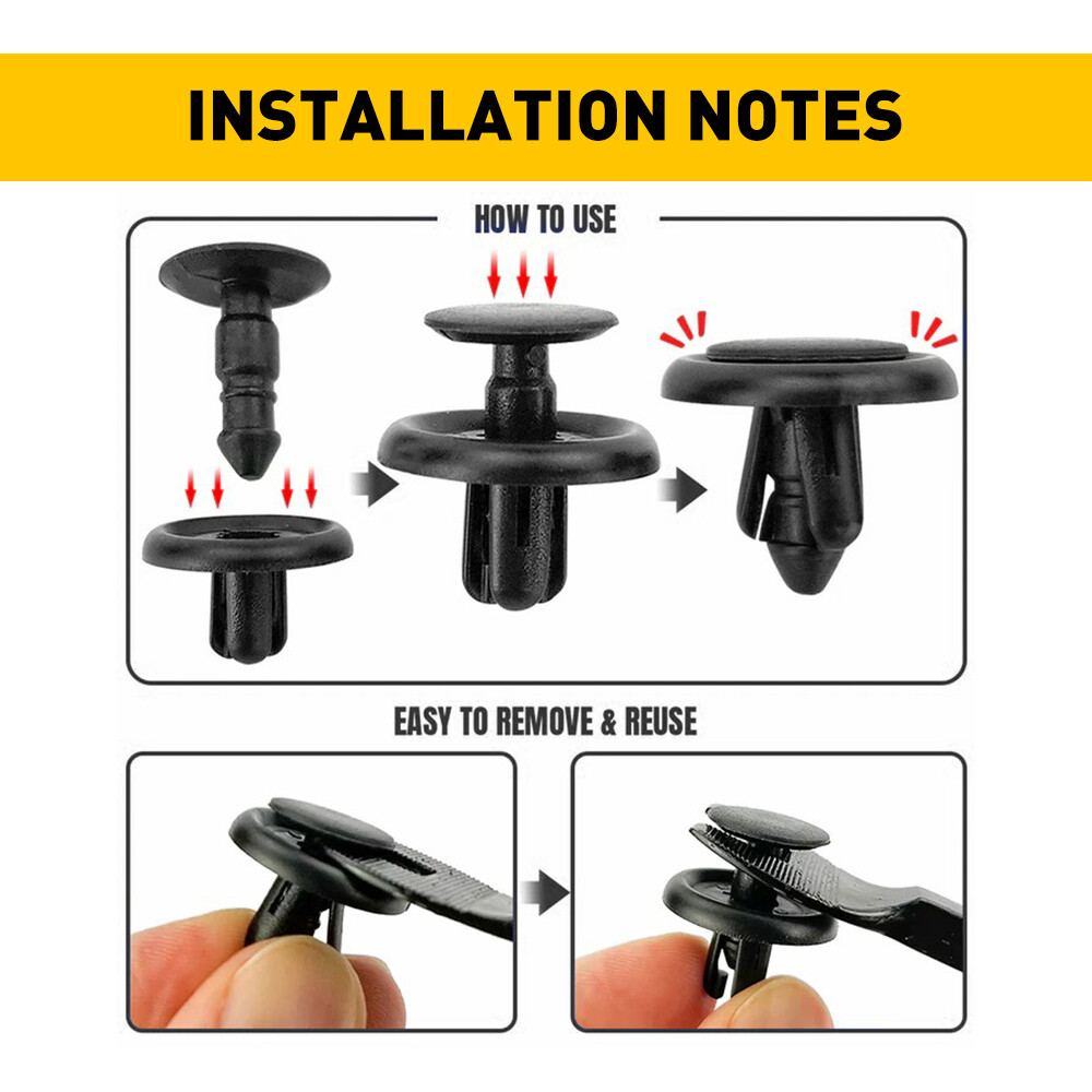 For Lexus Body Bolts & U-nut Clips-M6 Under Engine Cover Splash Shield Guard 50x