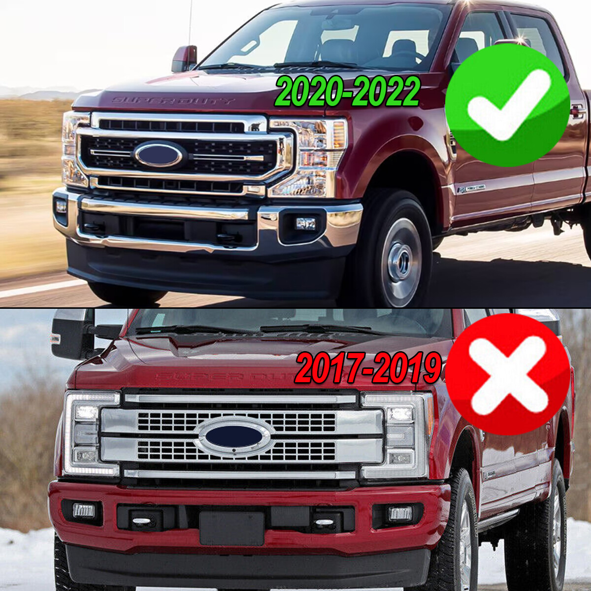 Agate Black Front Grille Assembly For 2020-2022 Ford F250 F350 Lariat Super Duty