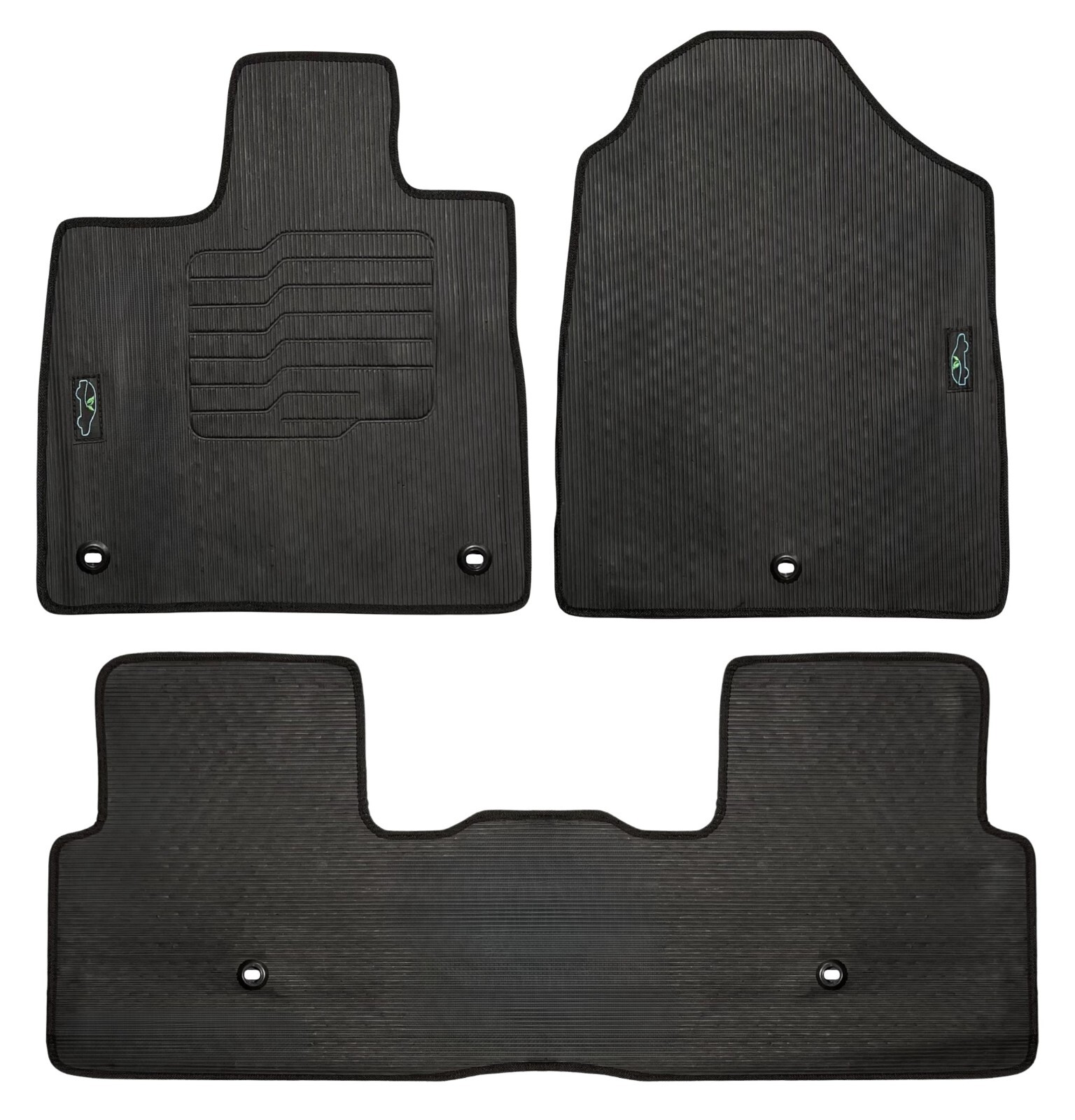 All-Weather Floor Mats For 2023 and 2024 Honda Pilot Front and Rear Black