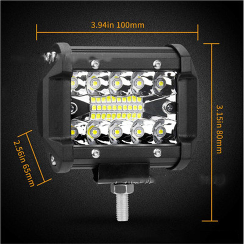 2x 12″inch 450W LED Light Bar Combo+4x 4″in Pods Kit For Jeep For Truck SUV ATV